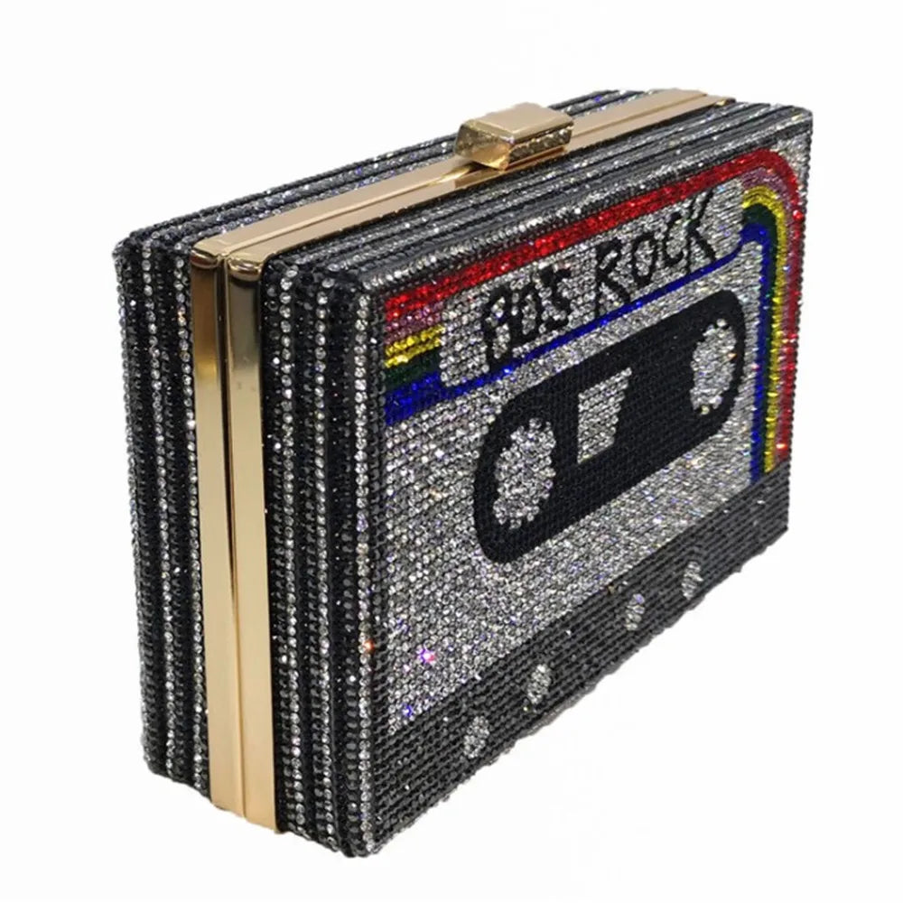 Rhinestone Cassette Clutch - Festigal