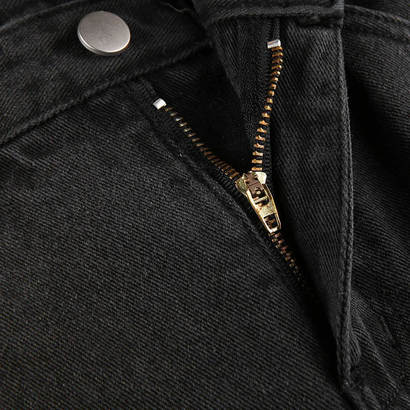 Vintage Heart Printed Wide Legged Jeans - Festigal