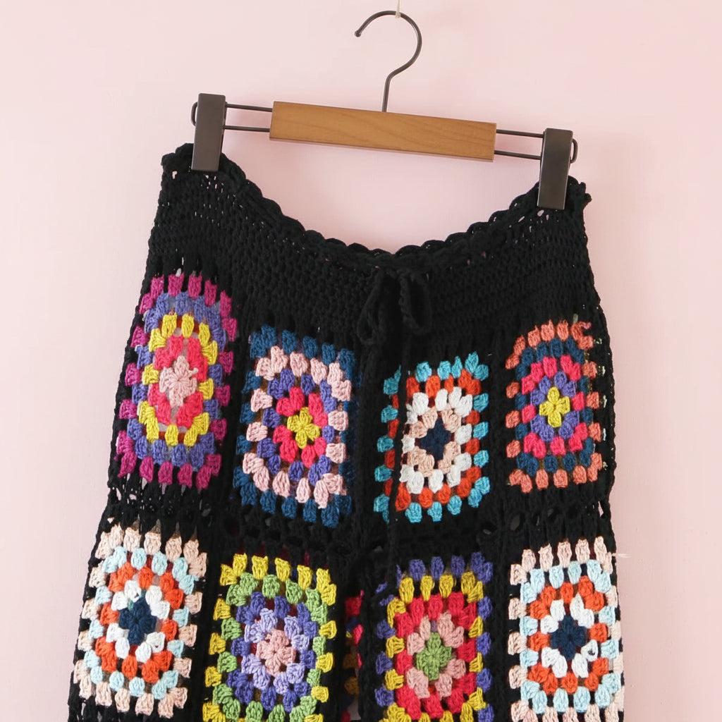 Granny Square Crochet Pants
