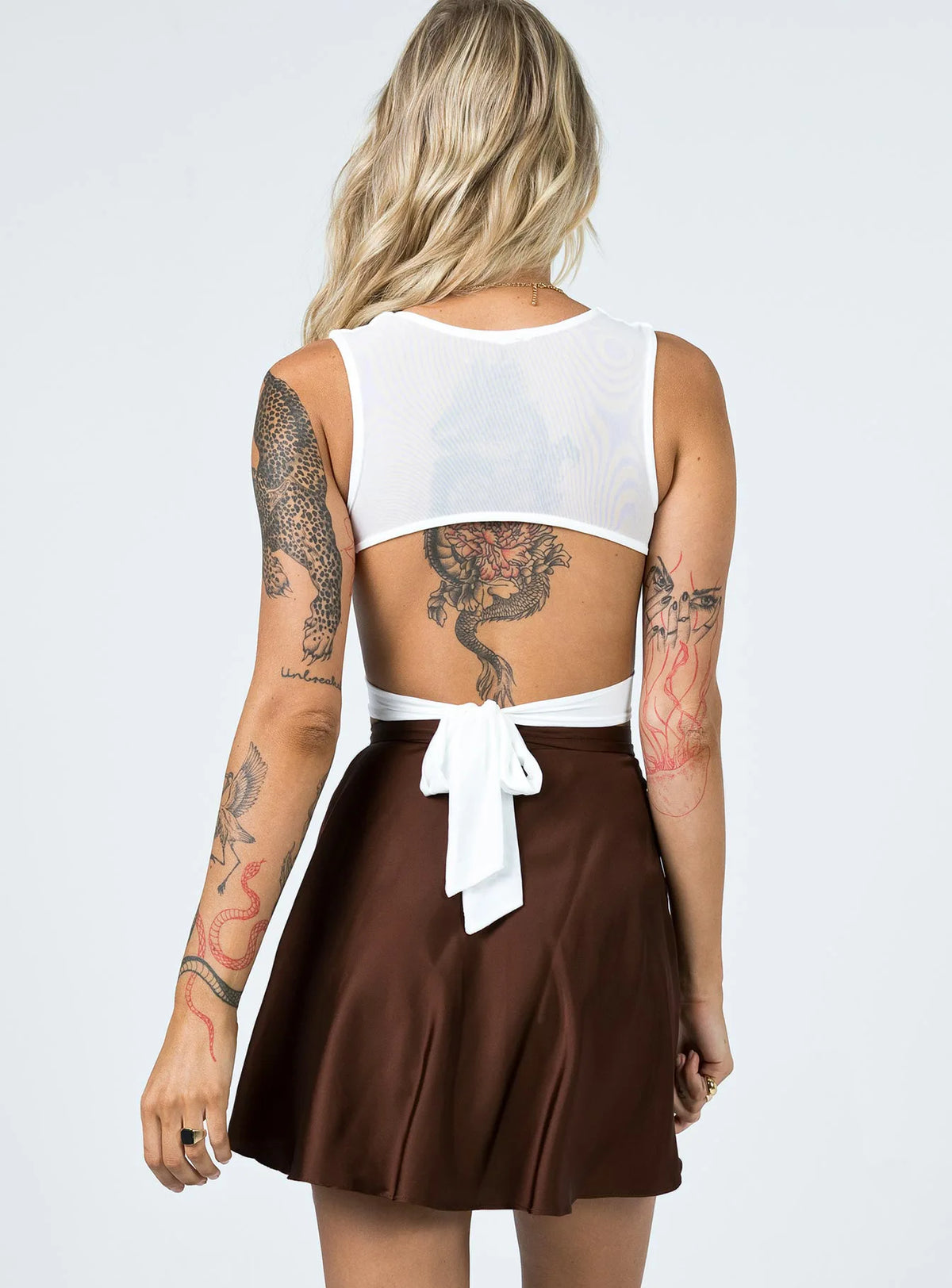 Satin Wrap Mini Skirt