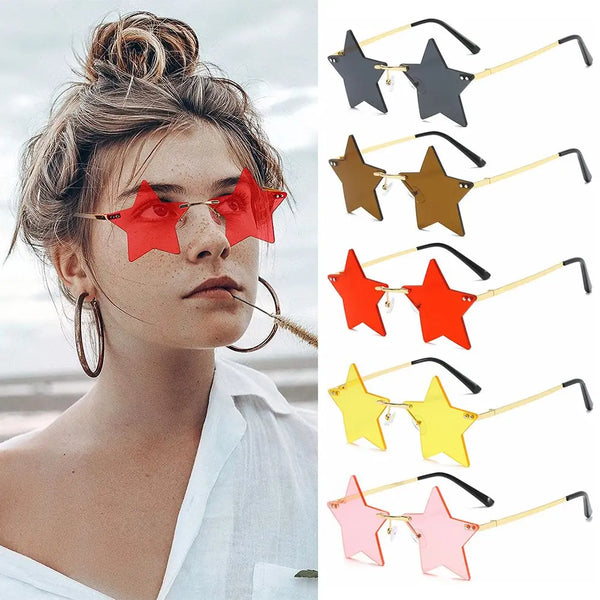 Rimless Star Shape Sunglasses - Festigal