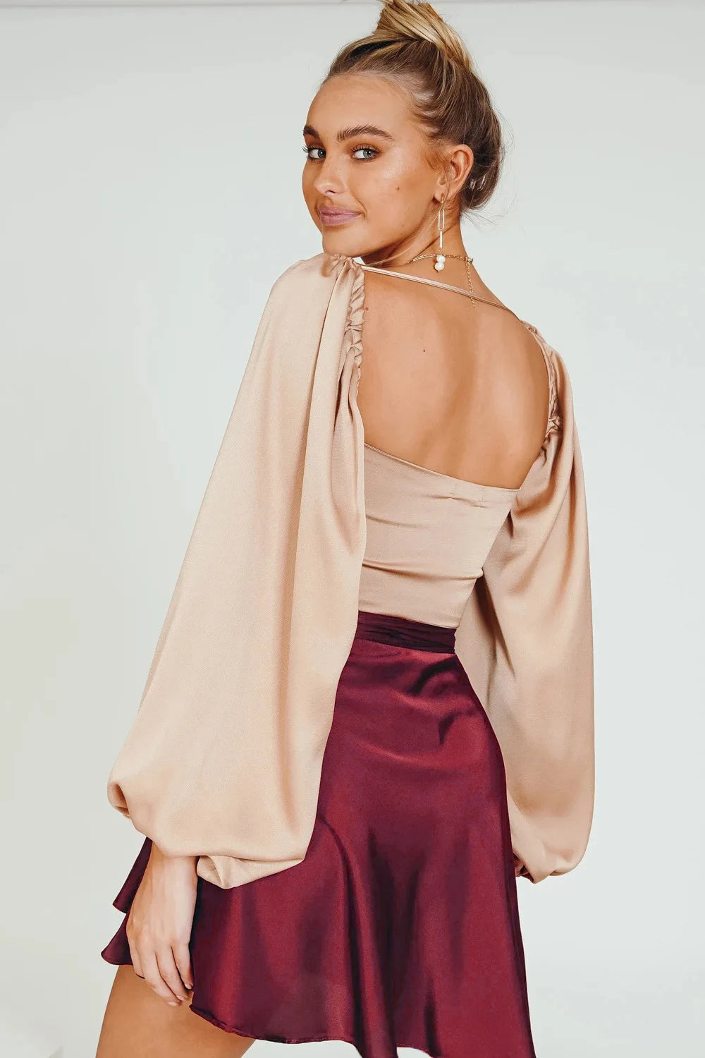 Satin Wrap Mini Skirt - Festigal