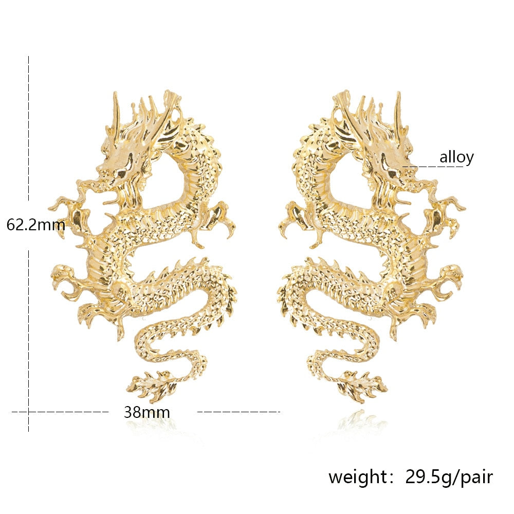 Chinese New Year Dragon Earrings - Festigal