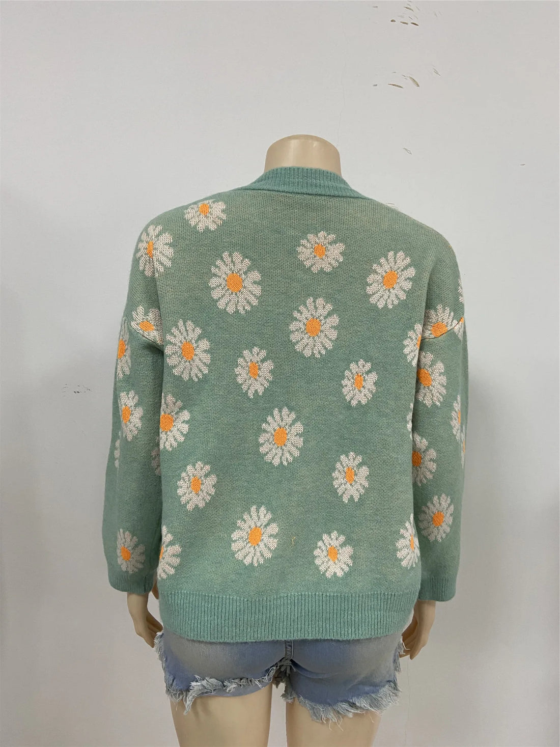 Little Daisy V-Neck Oversize Cardigan - Festigal