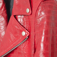 Men's Faux Crocodile Leather Jacket