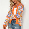 Colourful Striped Knitted Cardigan - Festigal