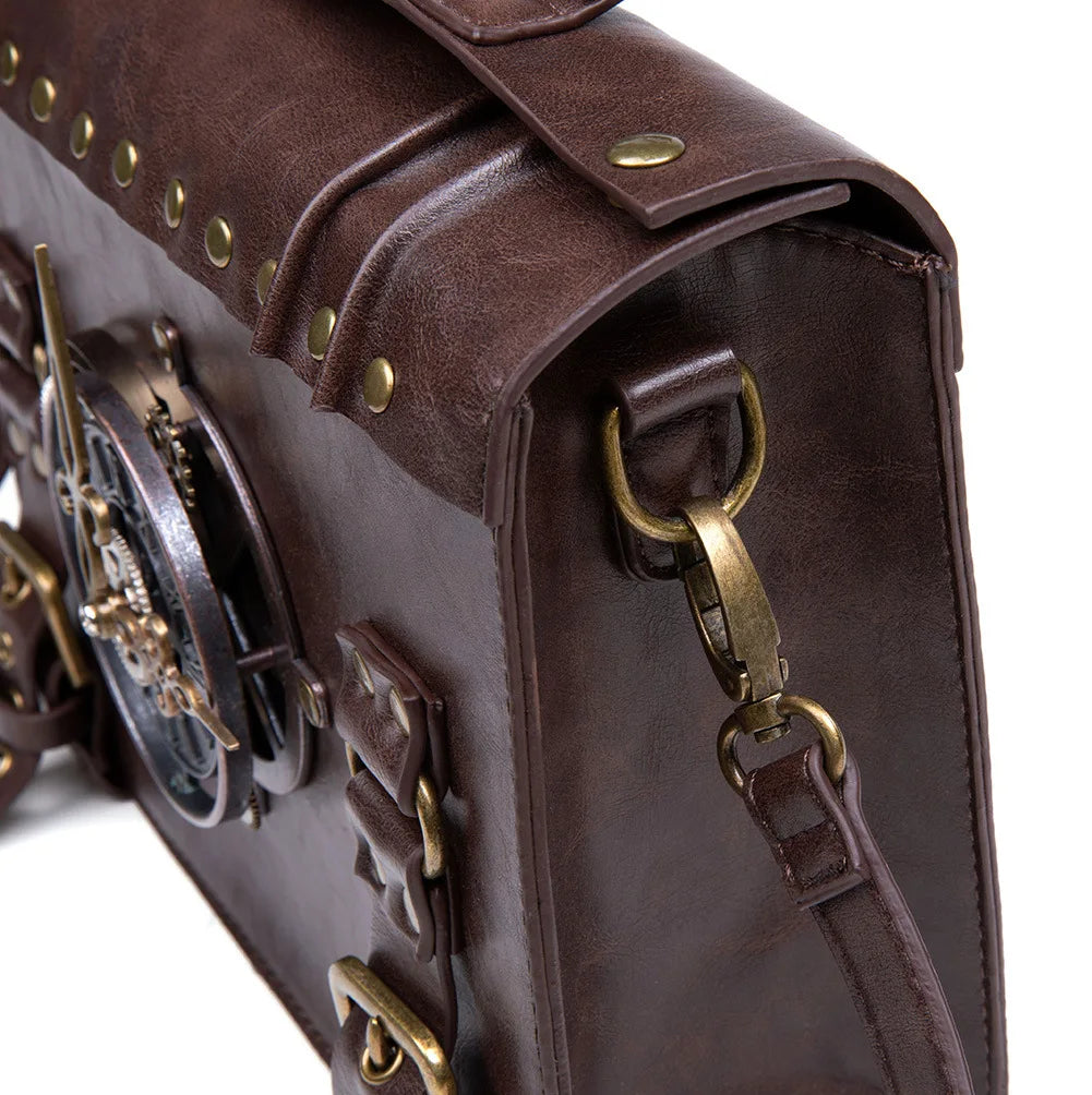 Steampunk Vintage Look Timepiece Shoulder Bag - Festigal