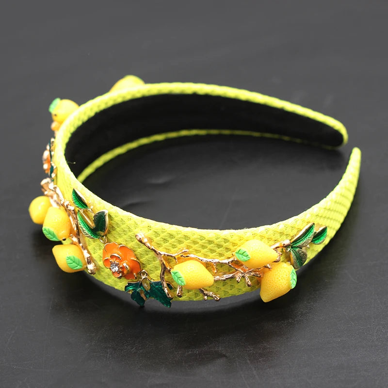 Lemon Hairband and Bracelet Set