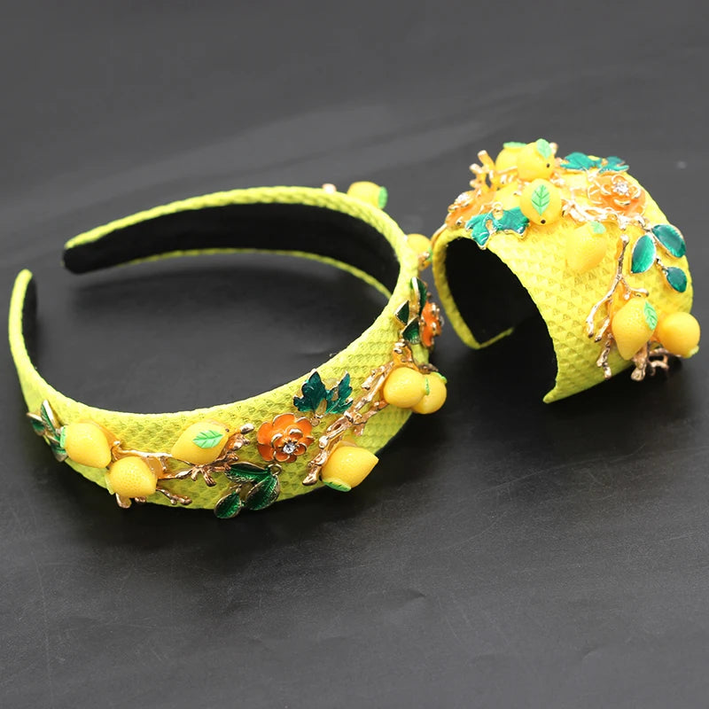 Lemon Hairband and Bracelet Set - Festigal