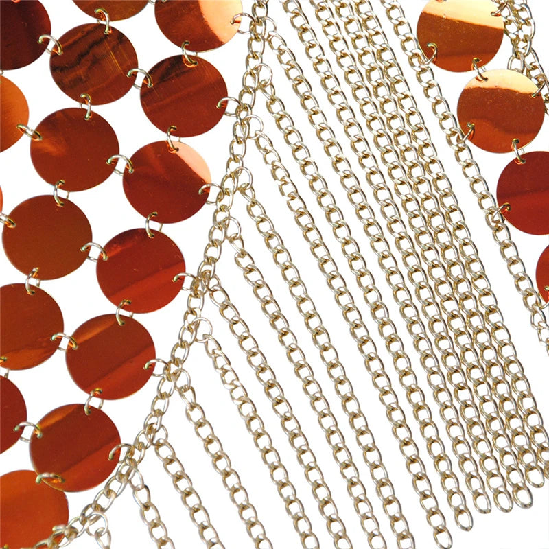 Circle Sequin Tassel Two Piece Set - Festigal