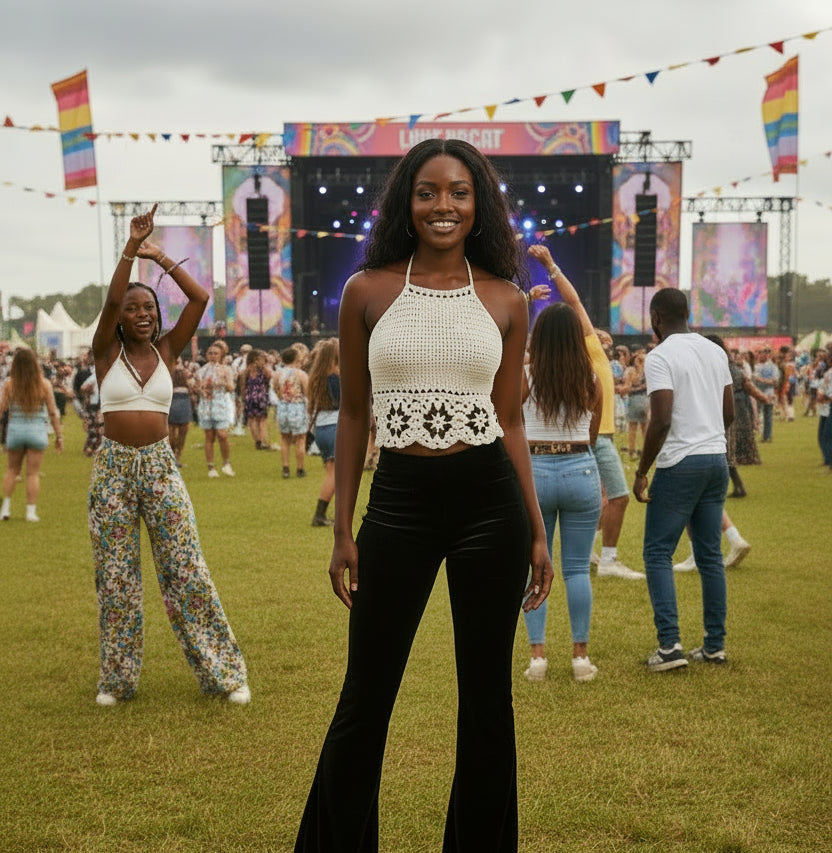 Haut dos nu Festival Granny Square