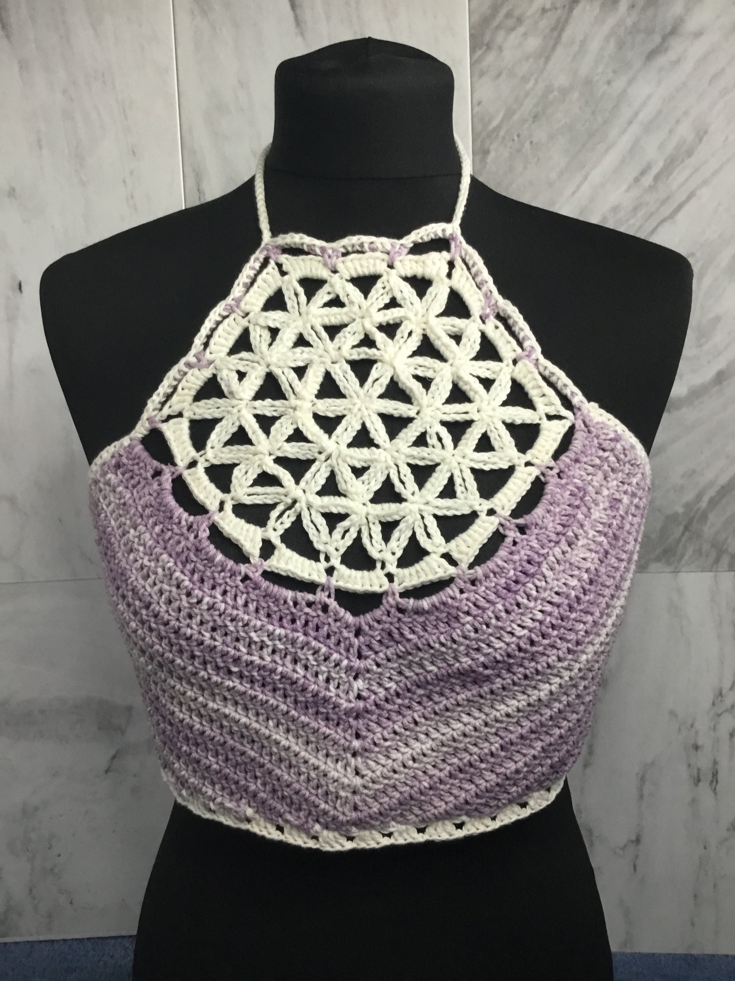 Wildflower Inset Crochet Halter Tops – Handmade Festival Bralette
