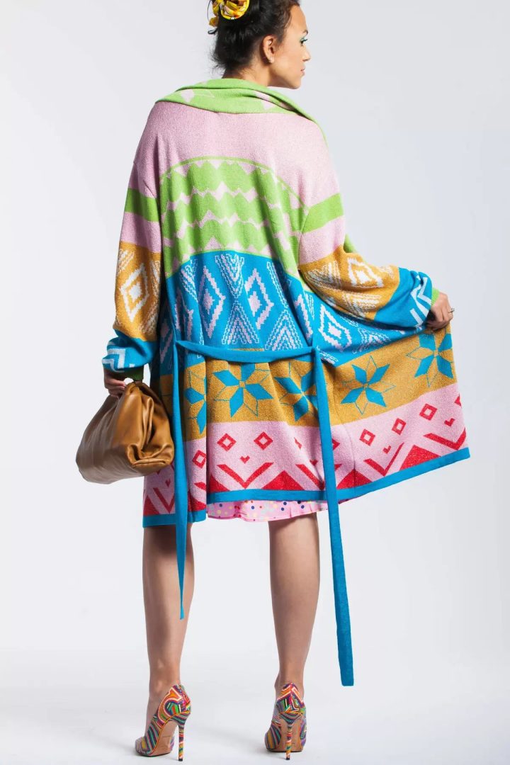 Alpaca Linen Rainbow Cardigan