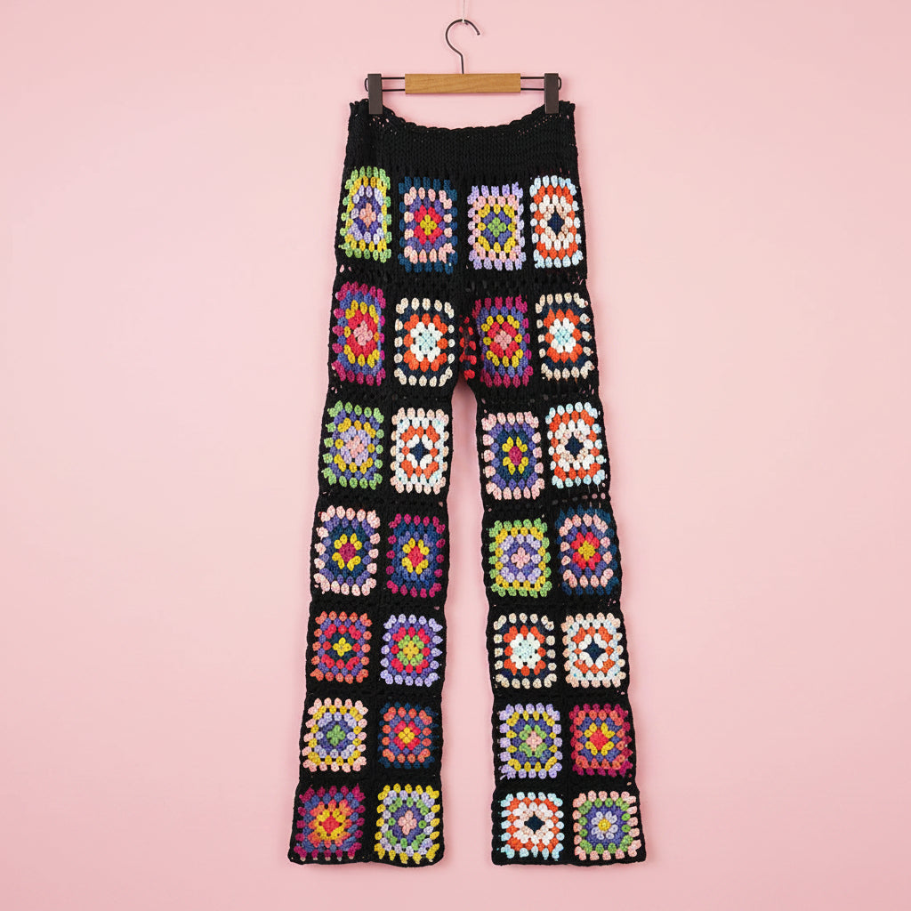 Granny Square Crochet Pants