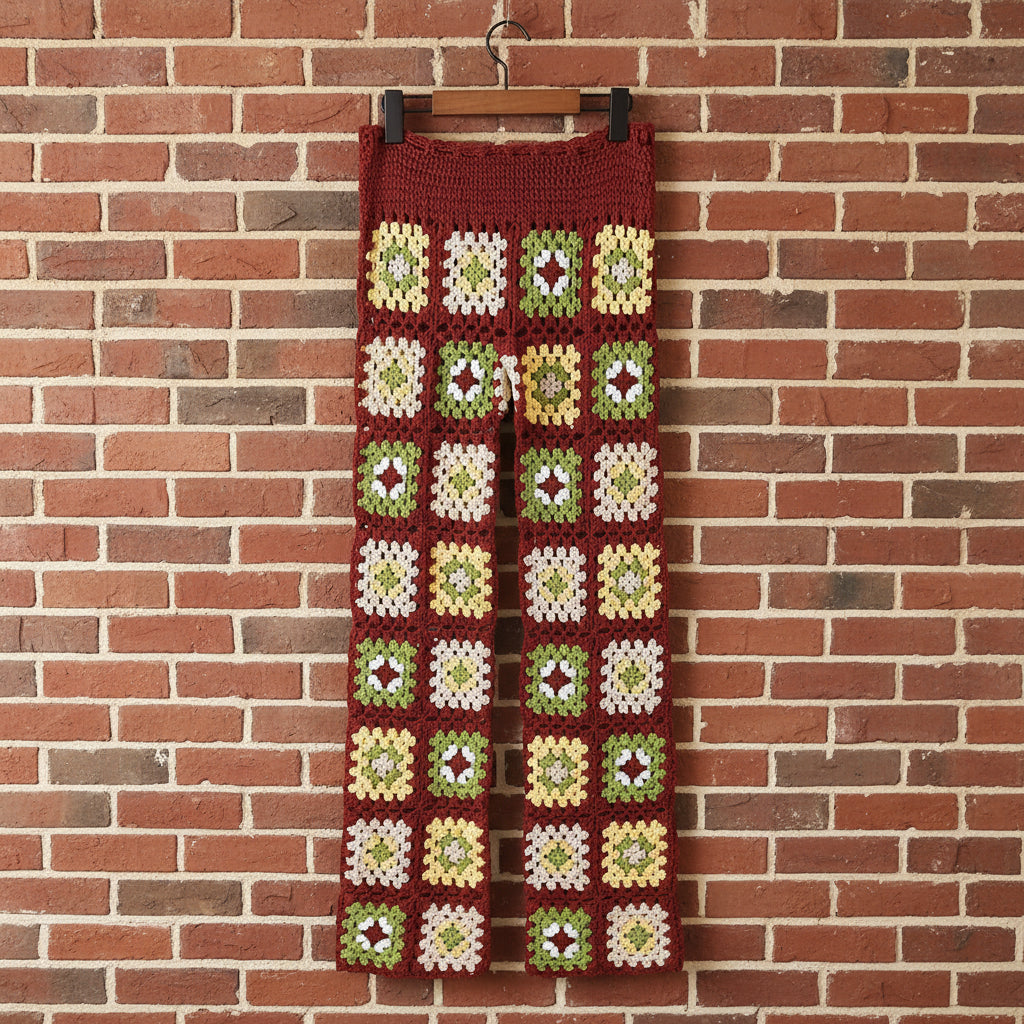 Granny Square Crochet Pants