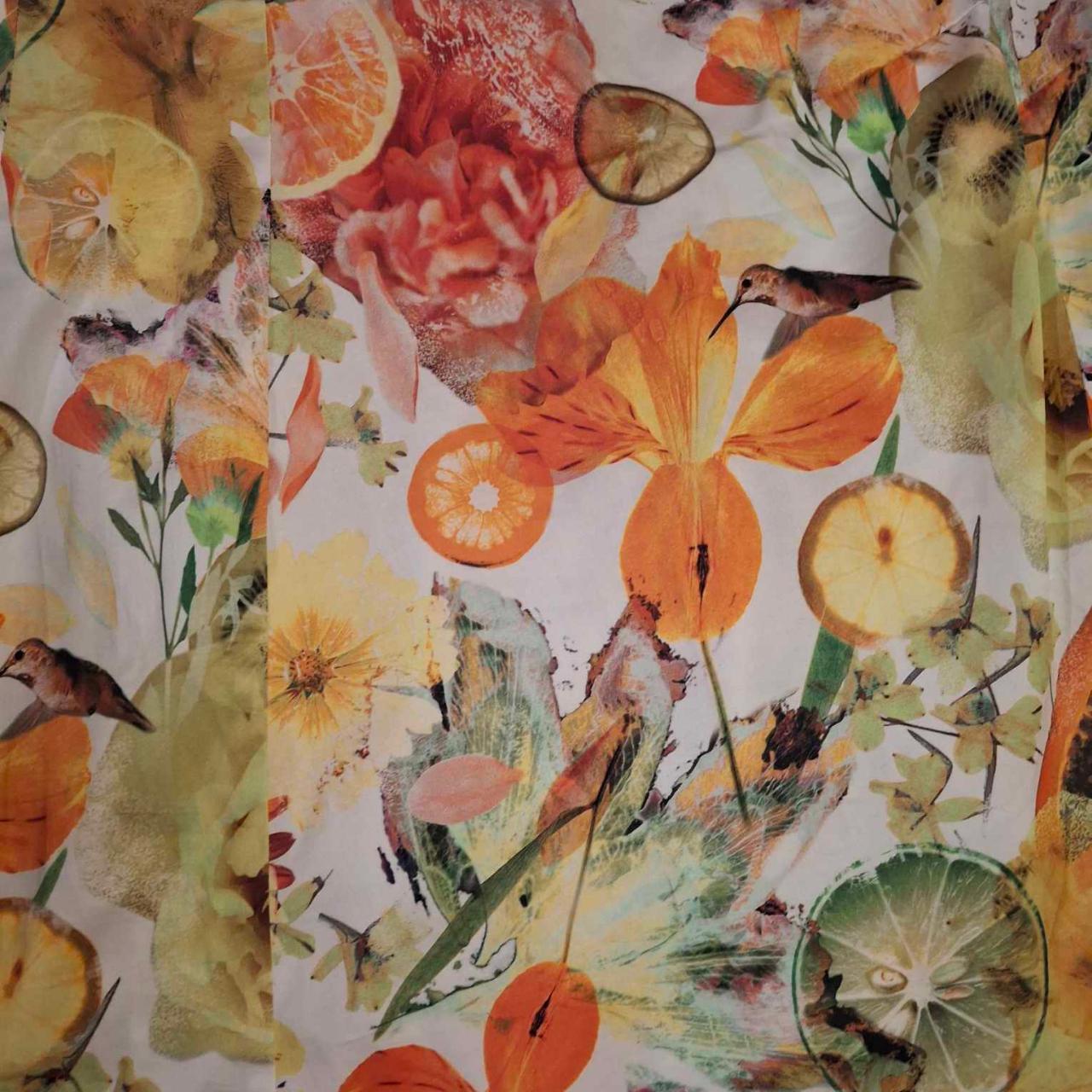 Mark Cain Dress BNWOT Size N5 UK size 16 Floral Fruit Print. - Festigal