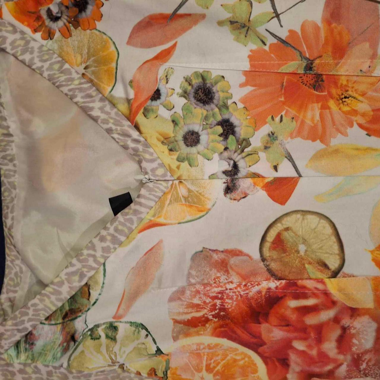 Mark Cain Dress BNWOT Size N5 UK size 16 Floral Fruit Print. - Festigal