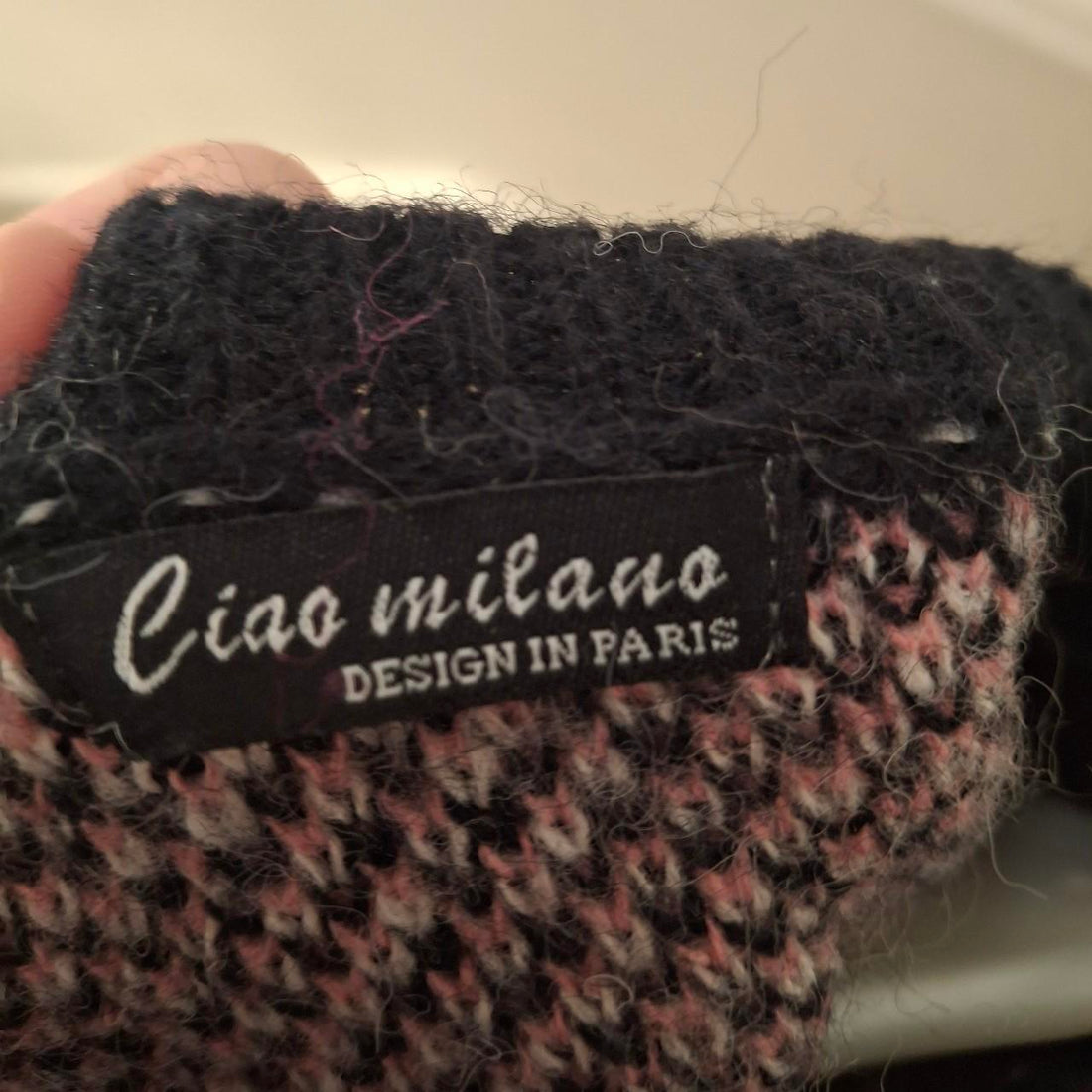 Pink and Black Flame Sweater from Ciao Milano. Size M UK 10. - Festigal