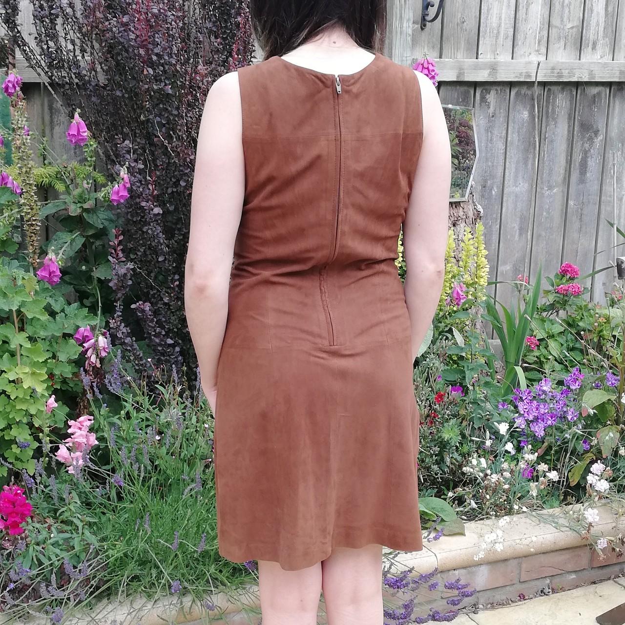 Georgio & Mario real goat leather suede tan dress. Size UK 8 - Festigal