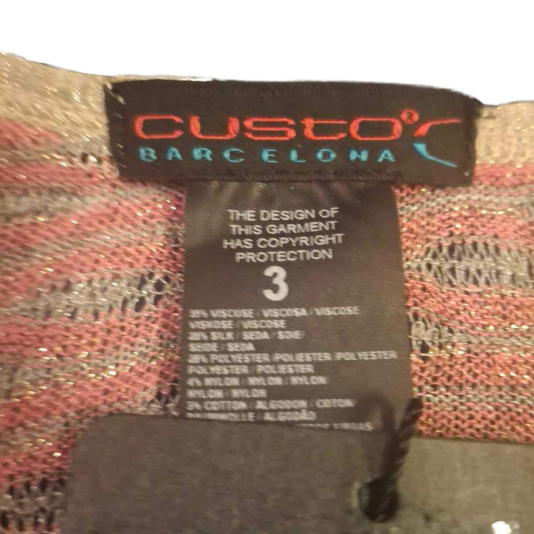 Custo Barcelona Women's Long Top Dress BNWT Size 3 - Festigal