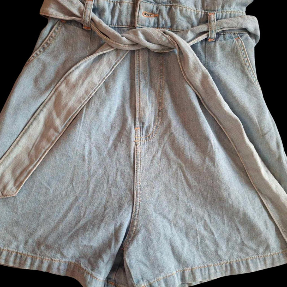 Scotch and Soda BNWT Denim Acid Wash Blue Playsuit Size 34 UK 6 - Festigal