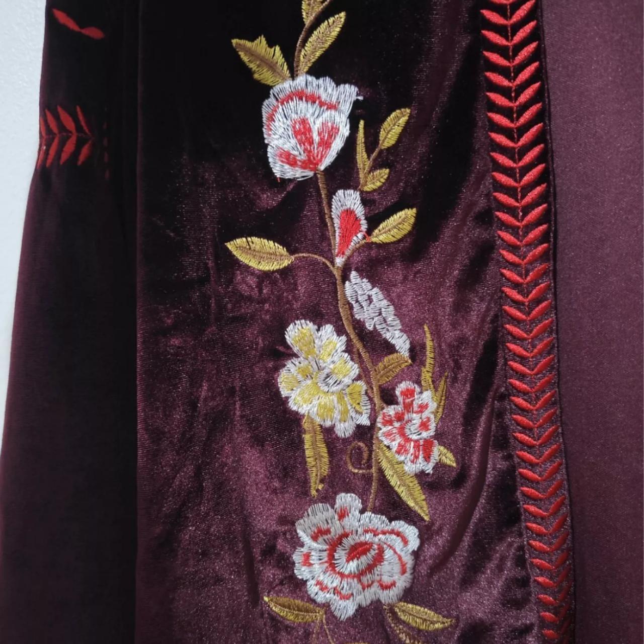 JCL Vintage Purple Velour Embroidered Floral Jacket Size Small - Festigal