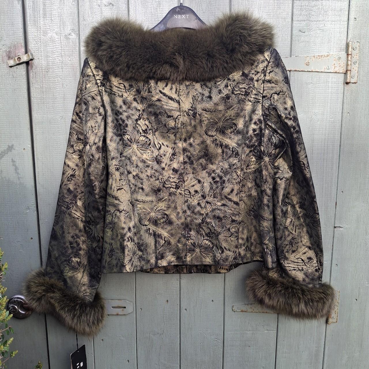 One Of A Kind Butterfly Real Leather Jacket. BNWT - Festigal