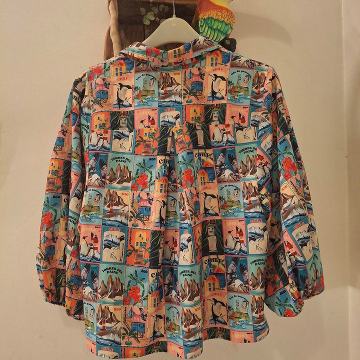 Danny Tedaja Size L Chile Patchwork Colourful Shirt - Festigal