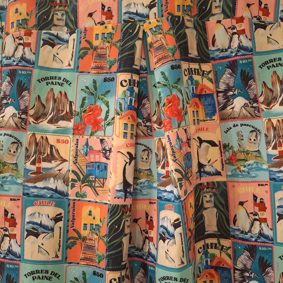 Danny Tedaja Size L Chile Patchwork Colourful Shirt - Festigal