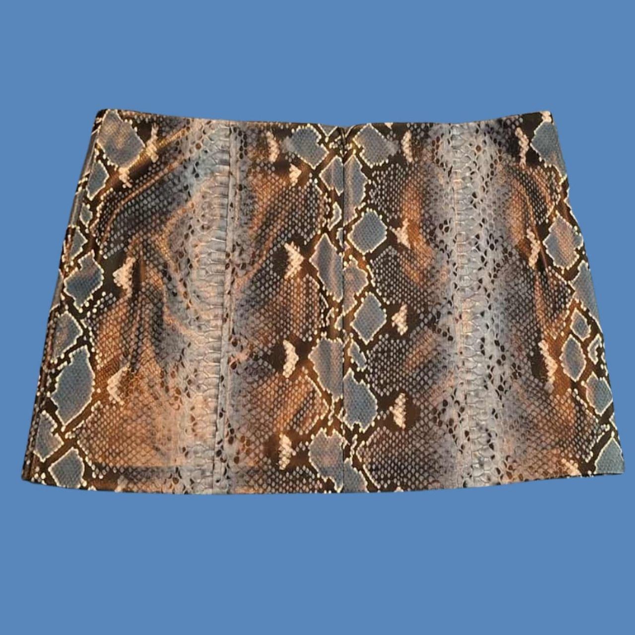 Camila Coehlo Blue Faux Leather Mini Skirt - Festigal