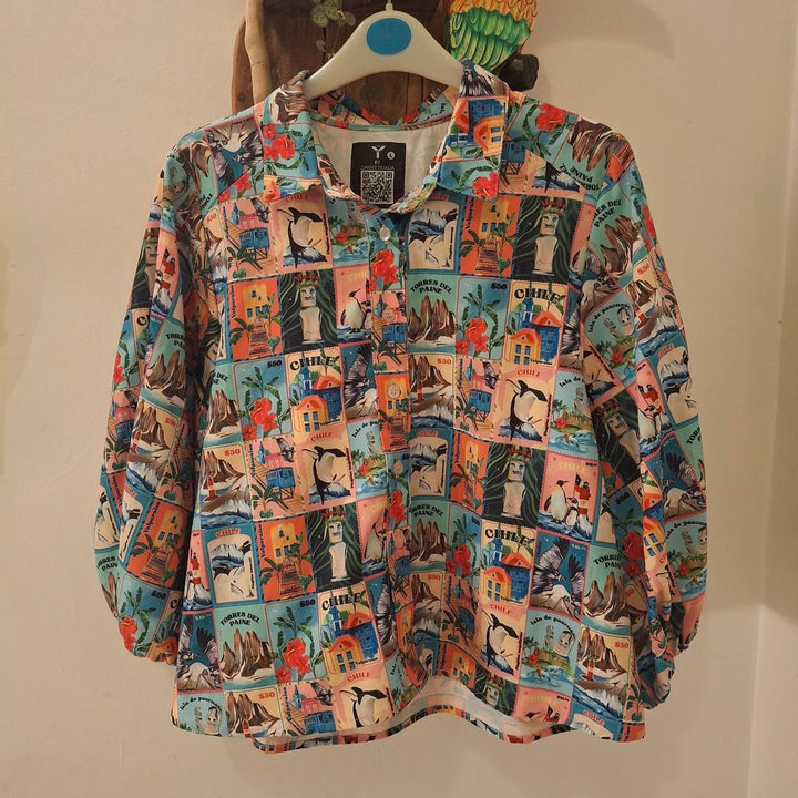 Danny Tedaja Size L Chile Patchwork Colourful Shirt - Festigal