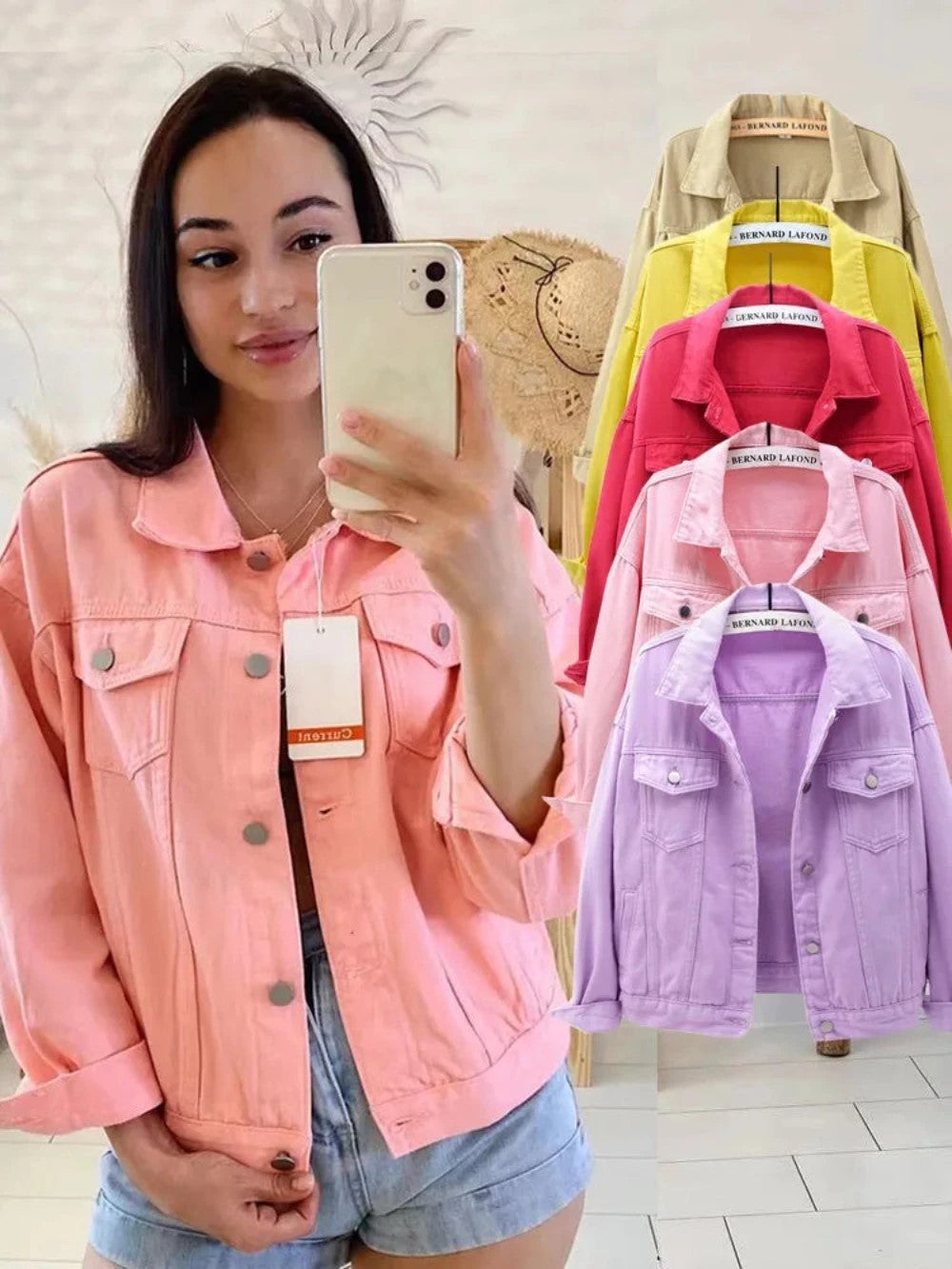 Pastel Coloured Denim Jackets - Festigal