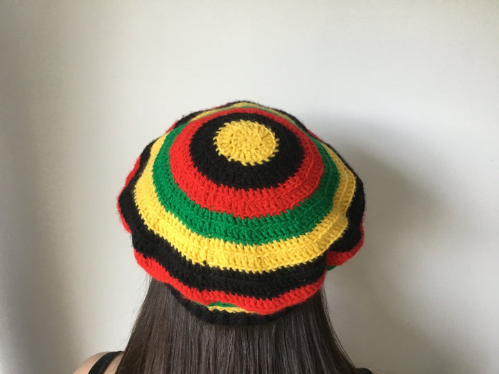 Unique Handmade Crochet Rasta Beret - Festigal