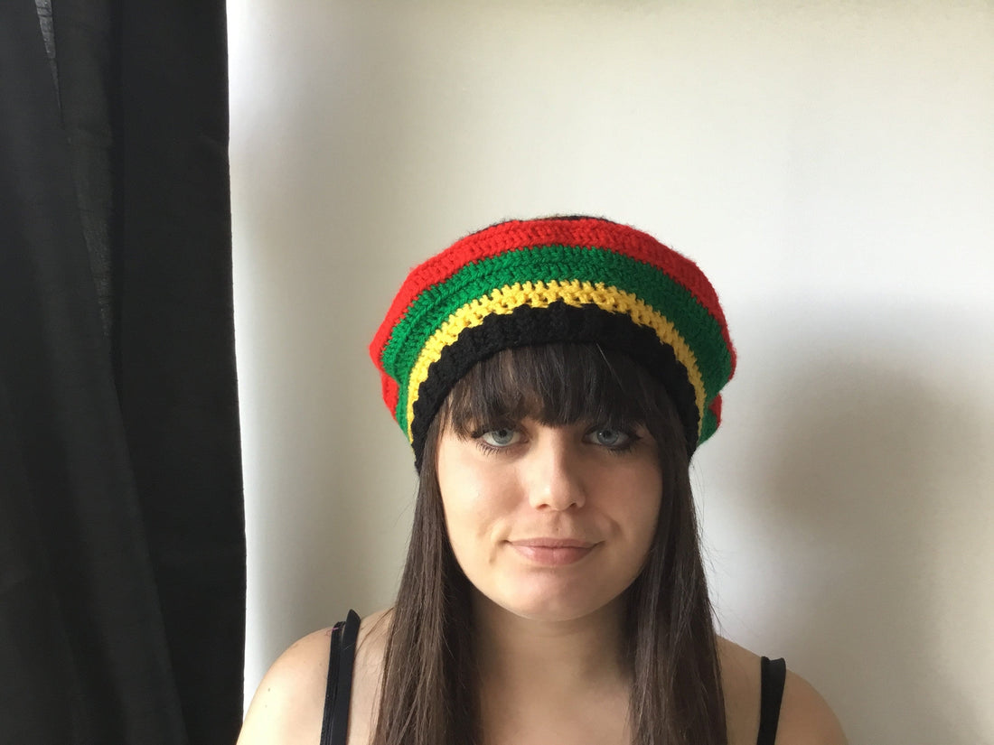 Unique Handmade Crochet Rasta Beret - Festigal