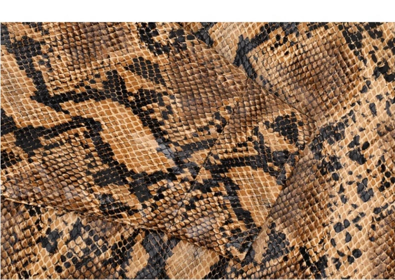 Faux Leather Men’s Snakeskin Jacket - Festigal
