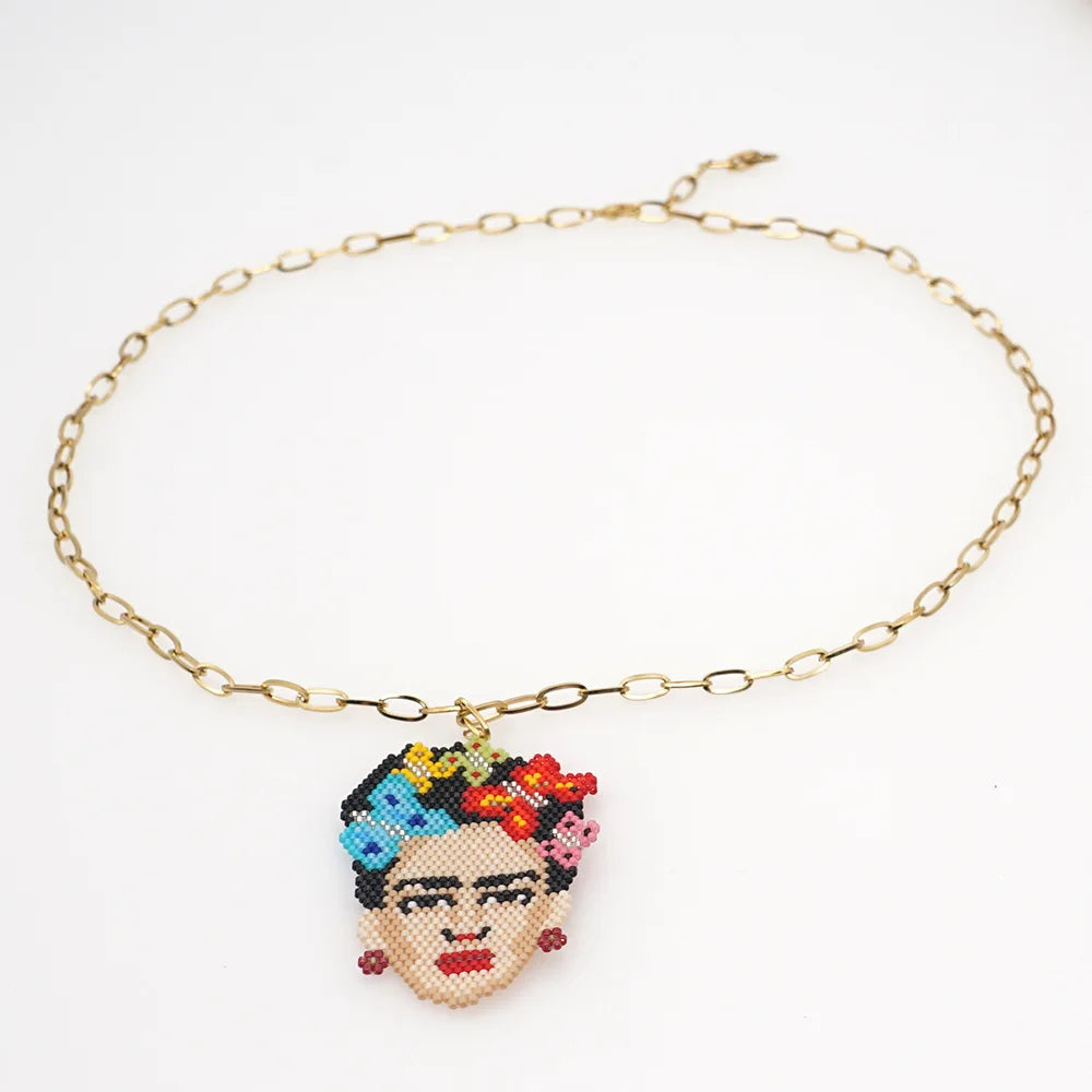 Frida Khalo Rice Bead Necklace - Festigal