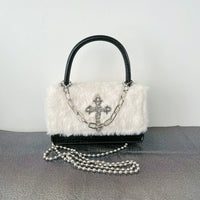 Faux Fur Gothic Crossbody Bag