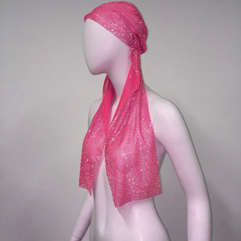 Rihanna Style Rhinestone Bandana - Festigal