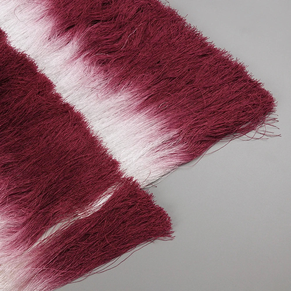 Gradient Top & Tassel Skirt Set - Festigal