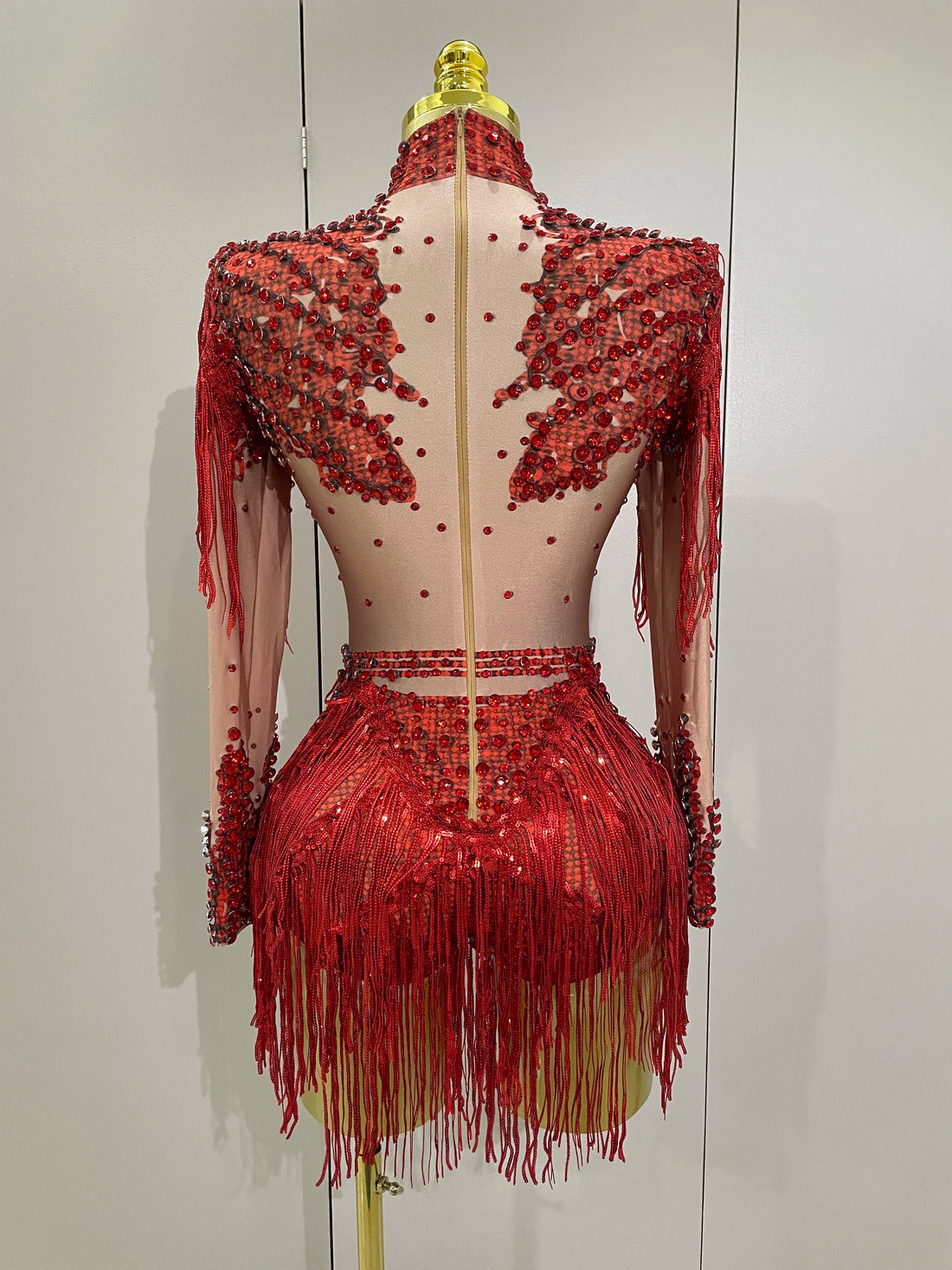 Rhinestone Tassel Bodysuit - Festigal