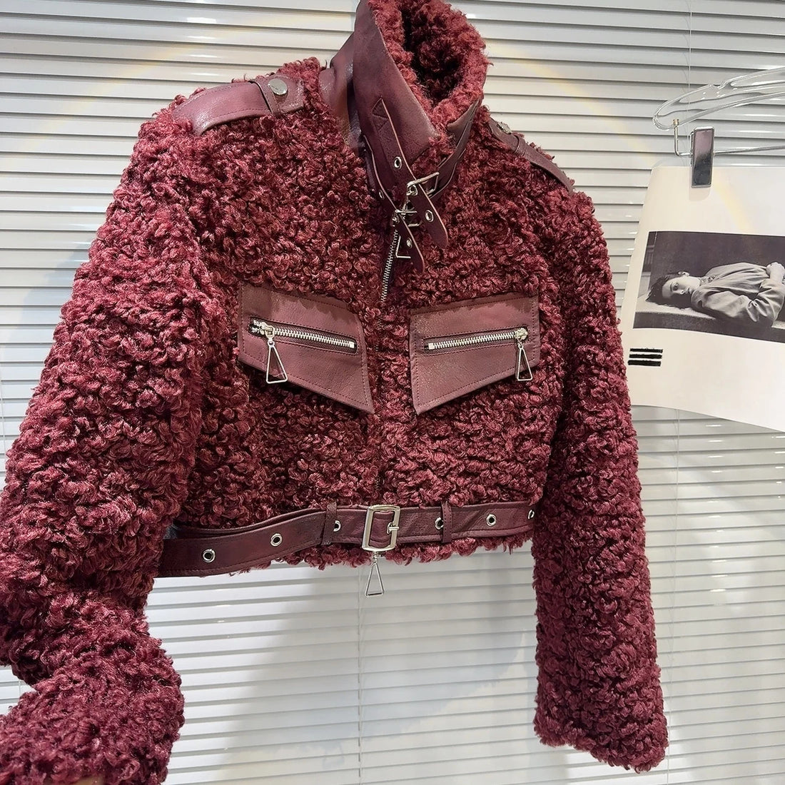 Faux Lambswool Cropped Jacket - Festigal