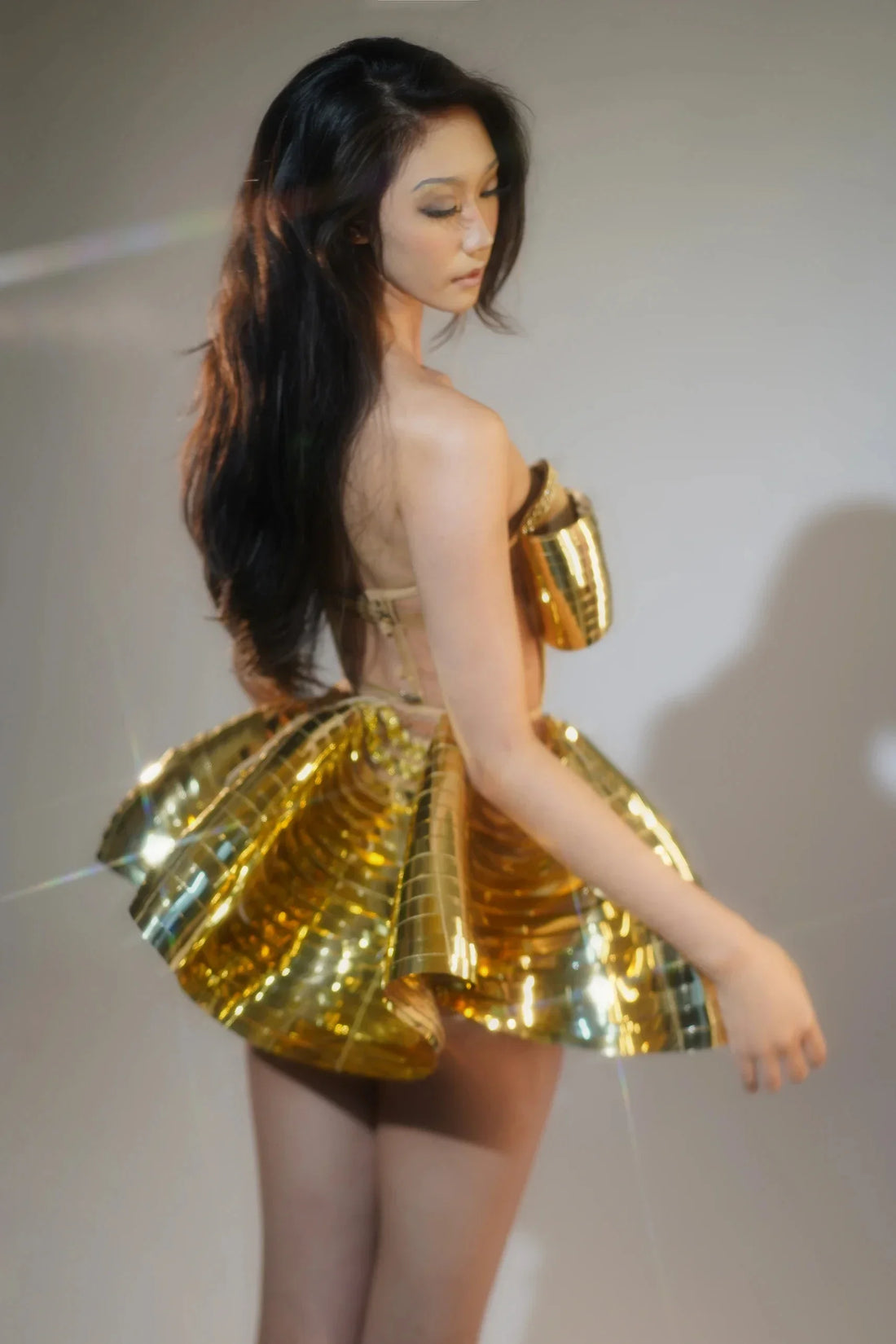 Futuristic Wave A-Line Dress