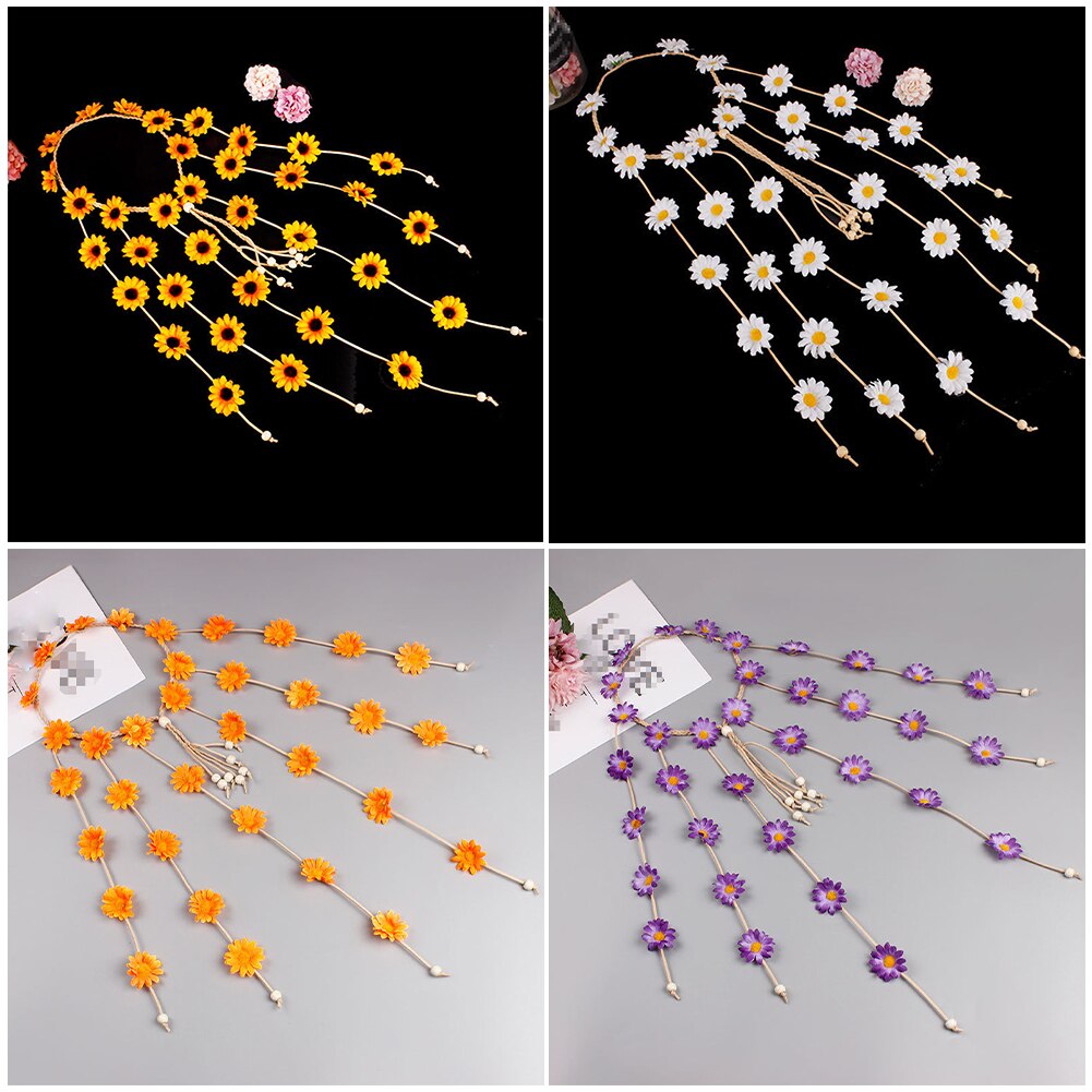 Daisy Flower Garland Festival Crown Tiara - Festigal