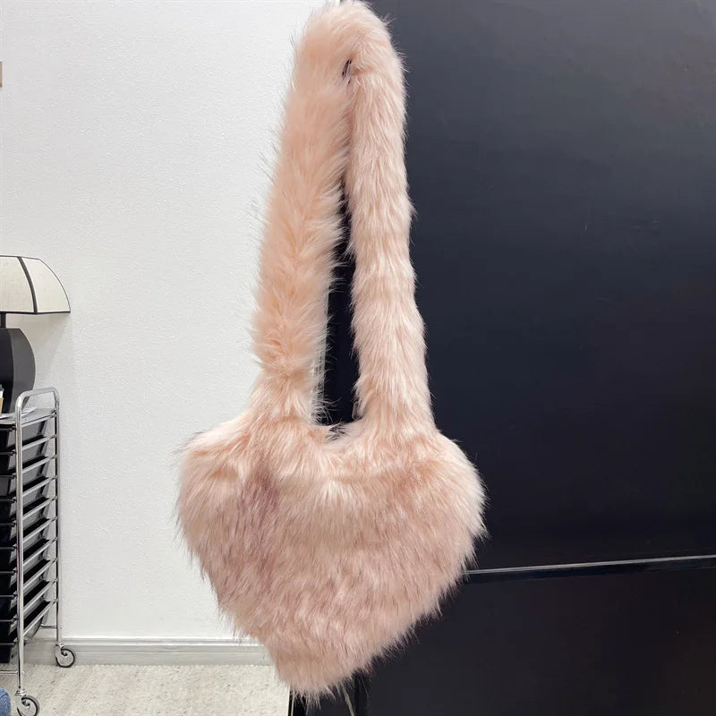 Faux Fox Heart Crossbody Bag - Festigal