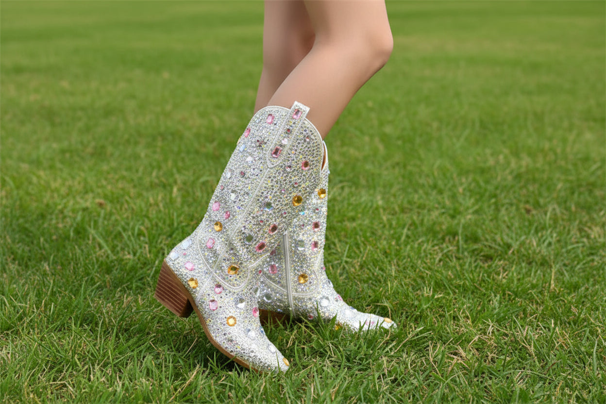 Crystal Embellished Cowgirl Boots