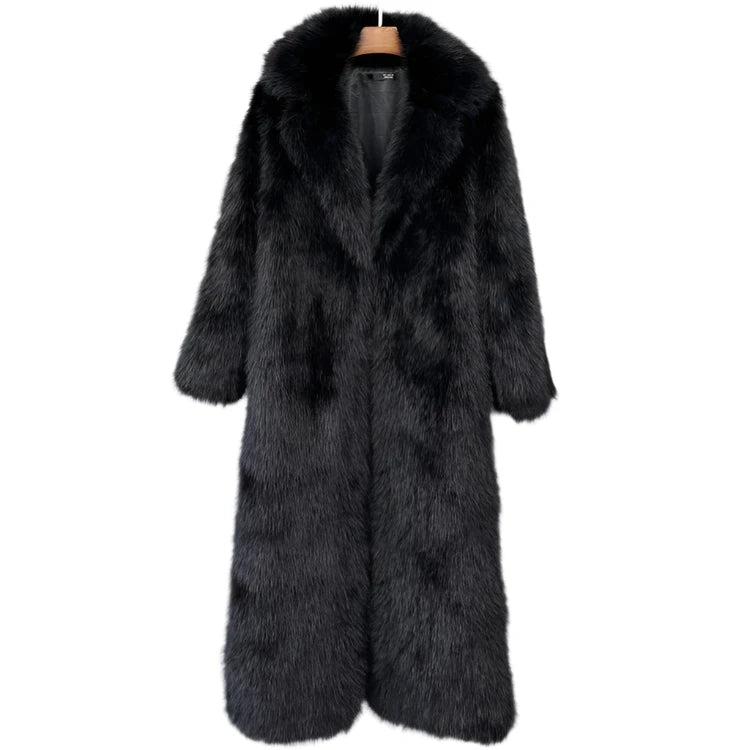 Faux Fur Long Coat - Festigal