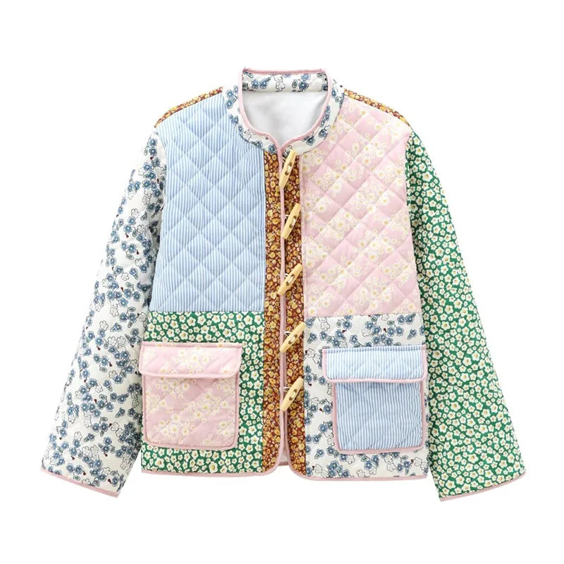 Floral Contrast Tapestry Jacket - Festigal