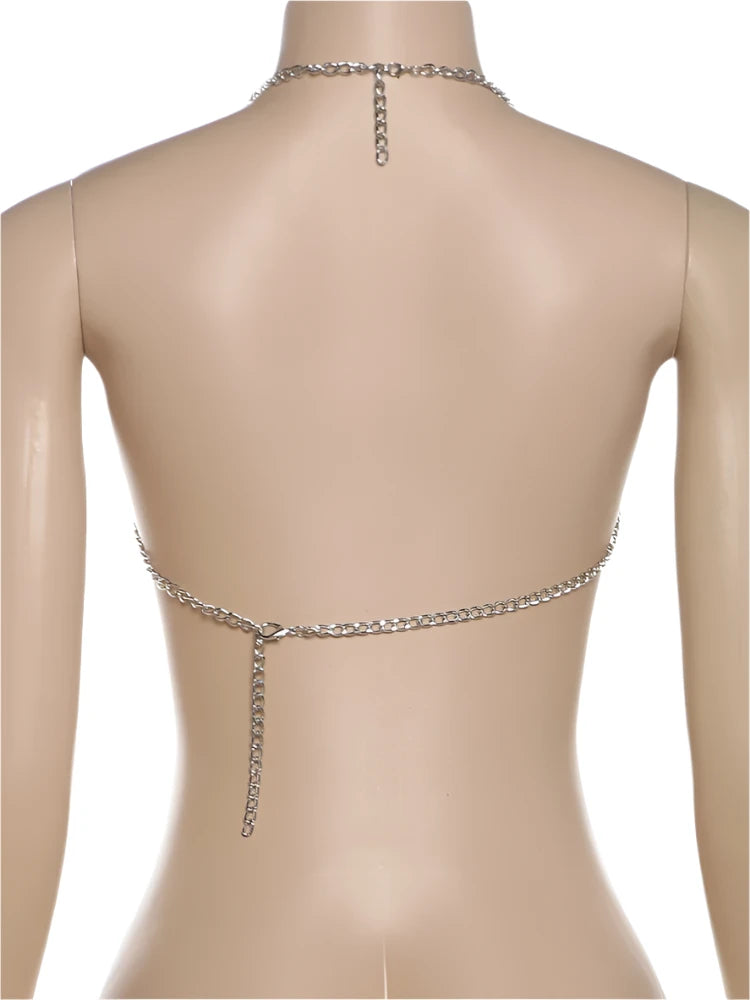 Chain Halter Neck Top