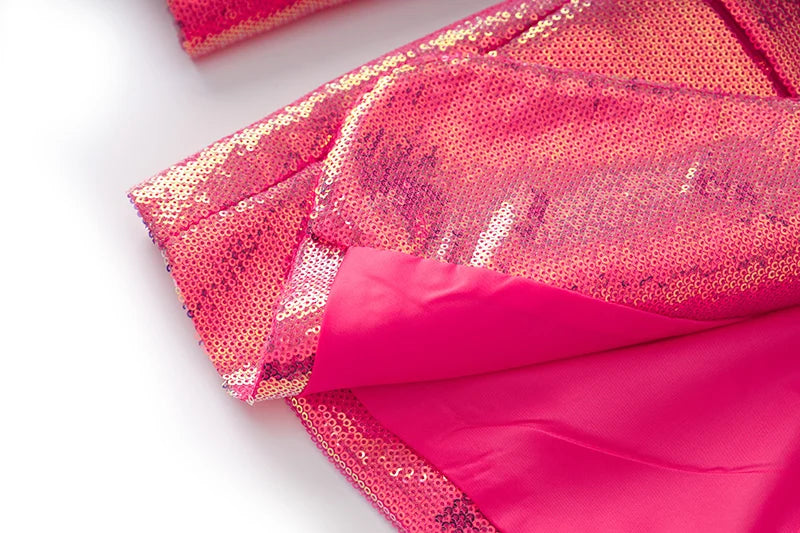 Glitter Sequinned Blazer Shorts Suit - Festigal