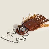 Skull Rivet Tassel Crossbody Bag